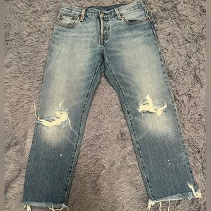 button up levi 501 jeans